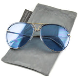 Aviator Poshe Oceanic Lens Twirl Metal Design Frames Sunglasses