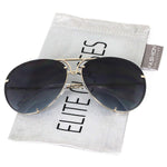 Aviator Poshe Oceanic Lens Twirl Metal Design Frames Sunglasses