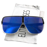 Oversized Exaggerated Flat Top Huge SHIELD Square Sunglasses Colorful Lenses Fashion Sunglasses