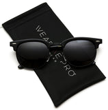 - Classic Half Frame Polarized Semi-Rimless Rimmed Sunglasses