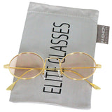 Round Circle Full Metal Frame Sunglasses for Women and Men Colorful Tinted Oceanic Lens John Lennon Glasses