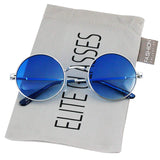 Round Circle Full Metal Frame Sunglasses for Women and Men Colorful Tinted Oceanic Lens John Lennon Glasses