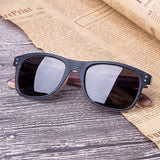Polarized Sunglasses For Men, Wood Grain Decoration Square Frame, UV400 Lens