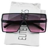 Oversized Exaggerated Flat Top Huge SHIELD Square Sunglasses Colorful Lenses Fashion Sunglasses