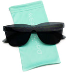 - Horn Rimmed Tinted Colorful Lens Rimless Sunglasses