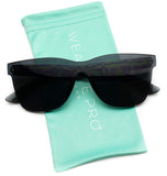 - Horn Rimmed Tinted Colorful Lens Rimless Sunglasses
