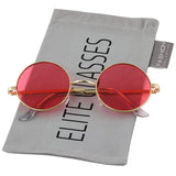 Round Circle Full Metal Frame Sunglasses for Women and Men Colorful Tinted Oceanic Lens John Lennon Glasses
