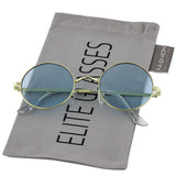Round Circle Full Metal Frame Sunglasses for Women and Men Colorful Tinted Oceanic Lens John Lennon Glasses