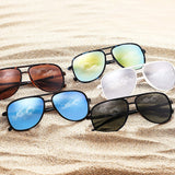 Retro Polarized Aviator Sunglasses Mirror Lightweight Eyeglasses for Men Women